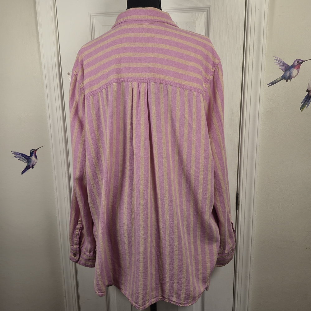 Universal Thread Pastel Striped Button Down Shirt - image 6